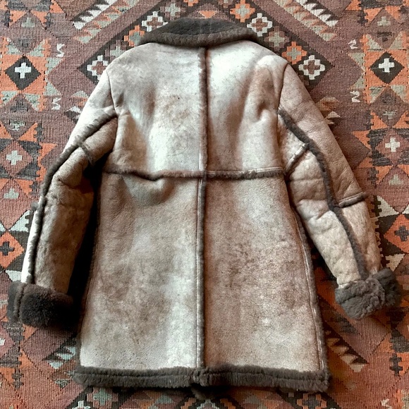 Vintage Sears The Leather Shop Shearling Coat - Picture 2 of 8